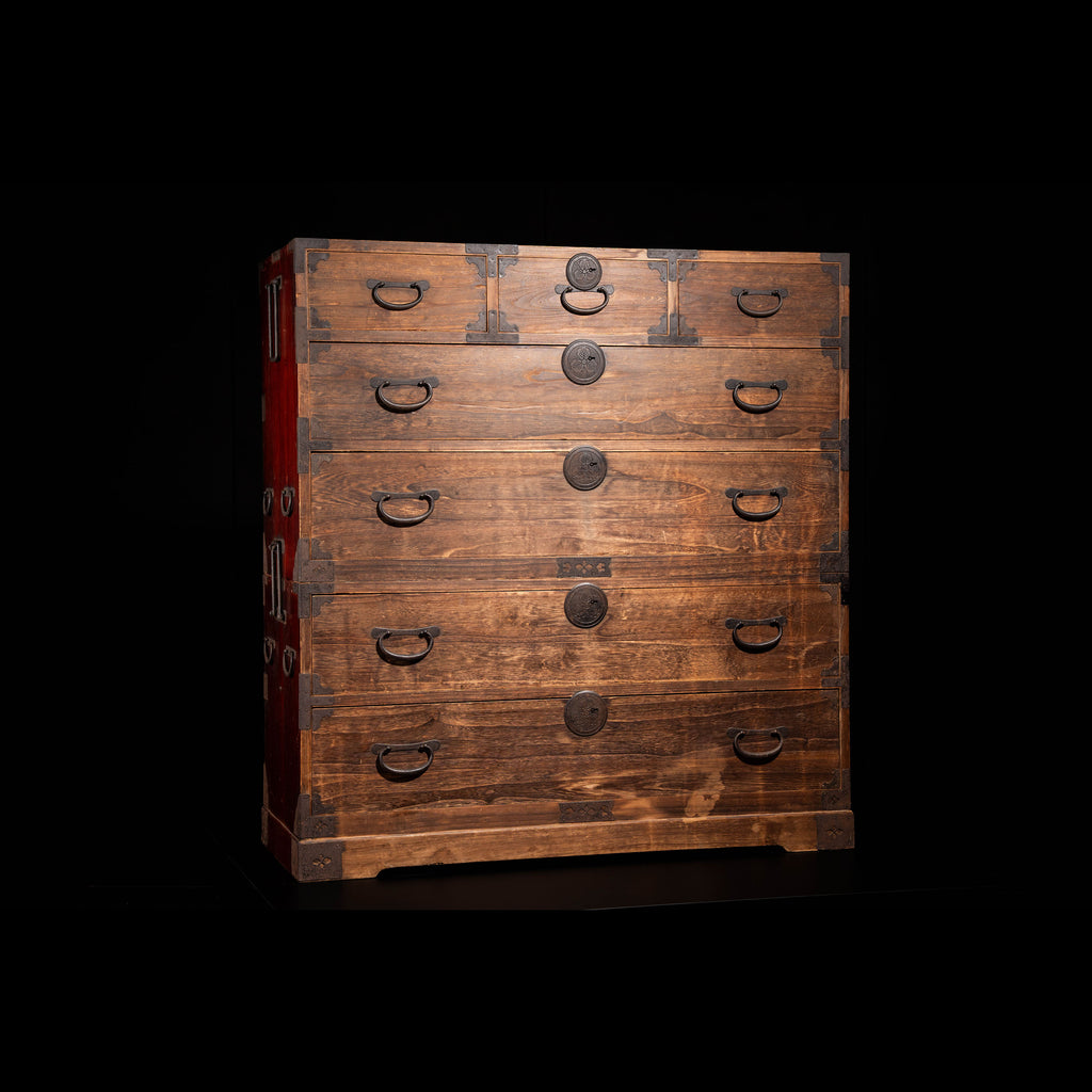 Antique Era Tansu Chest C0996 | Vintage Japanese Furniture – 赤