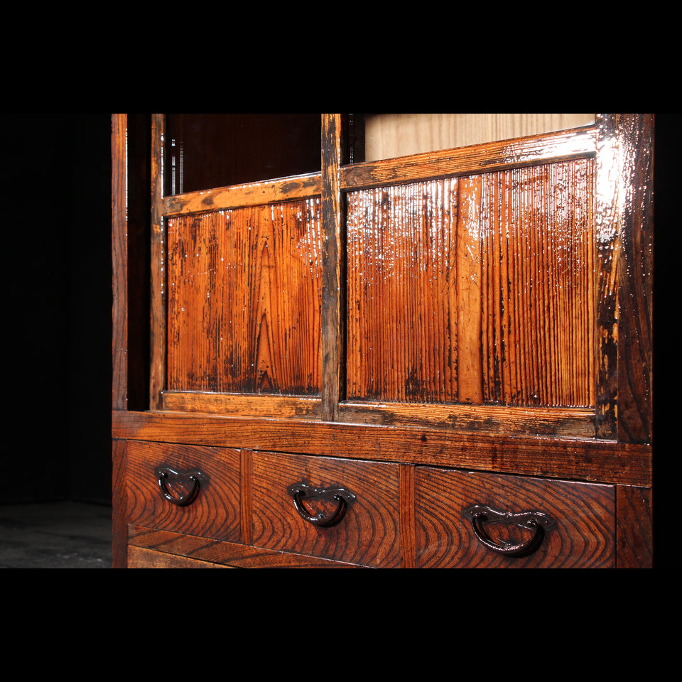 けやきと杉の茶箪笥 B0967