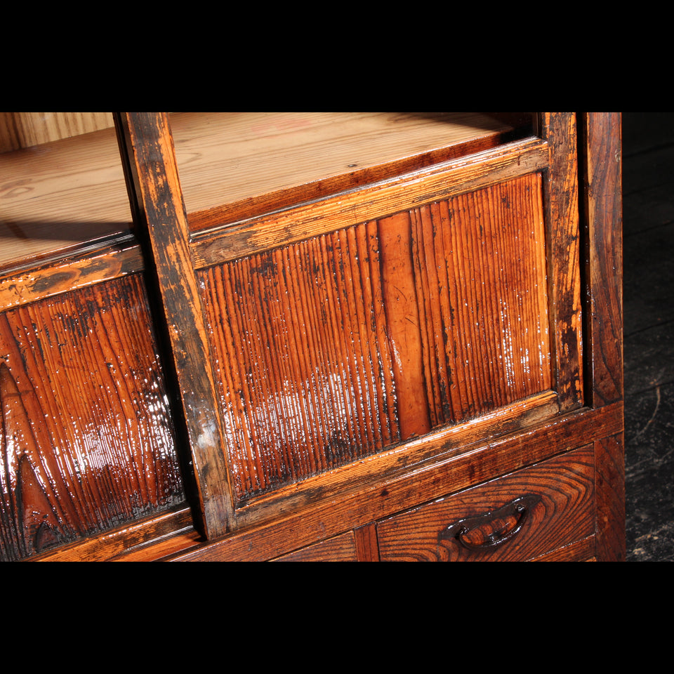 けやきと杉の茶箪笥 B0967