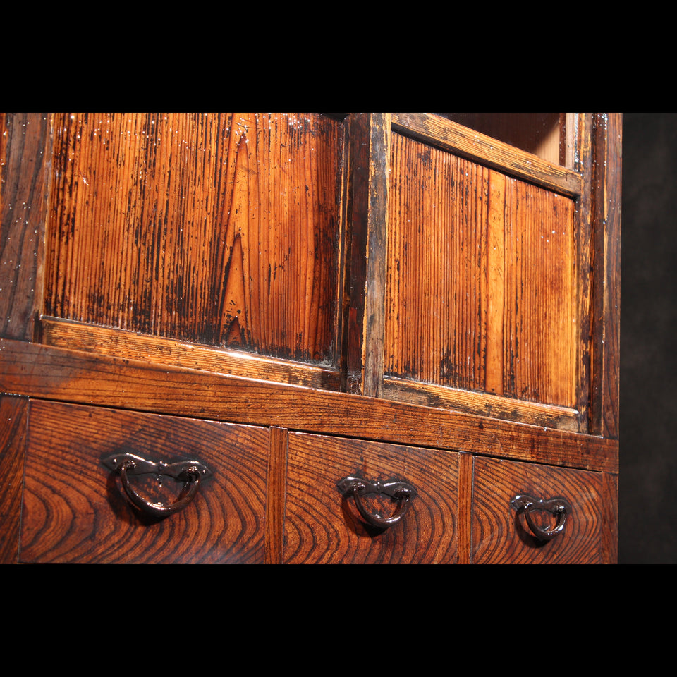 けやきと杉の茶箪笥 B0967