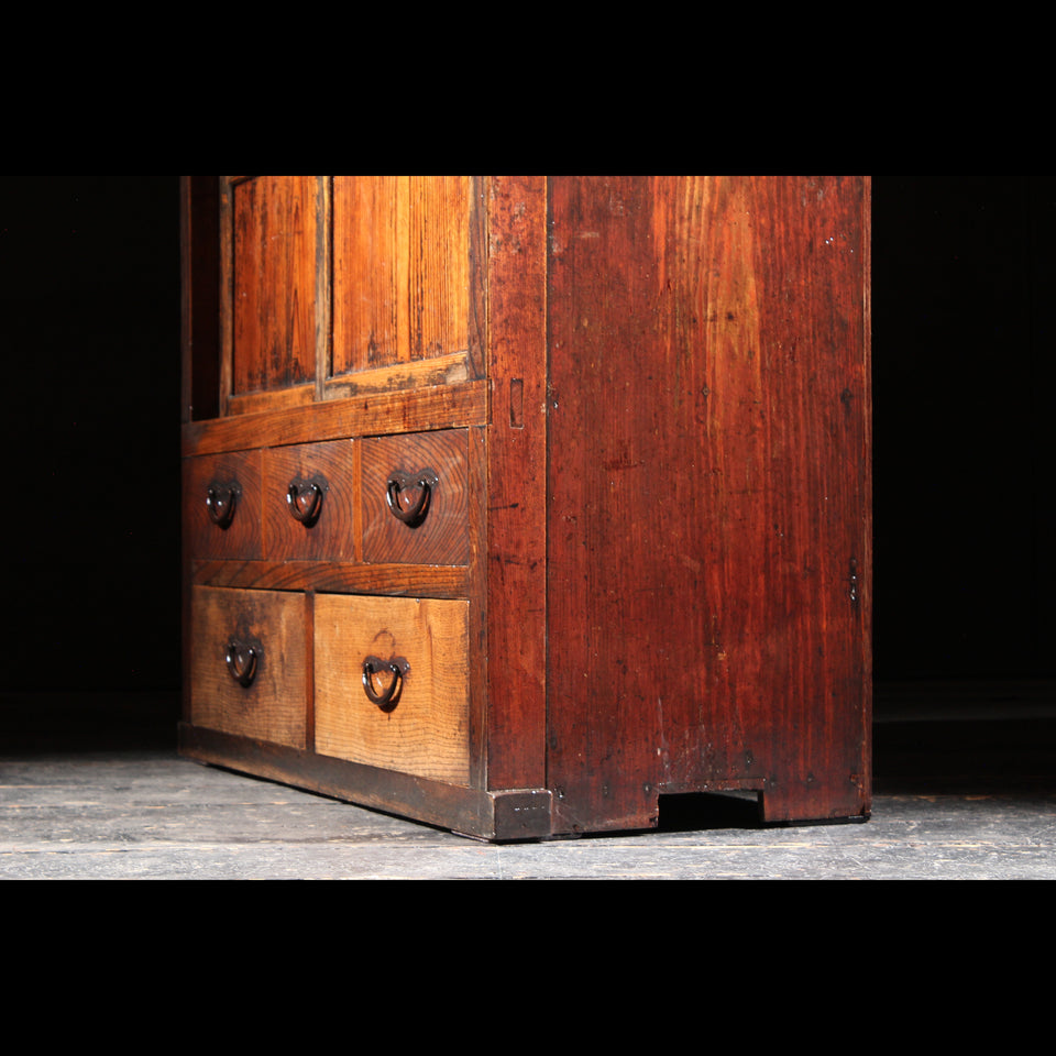 けやきと杉の茶箪笥 B0967