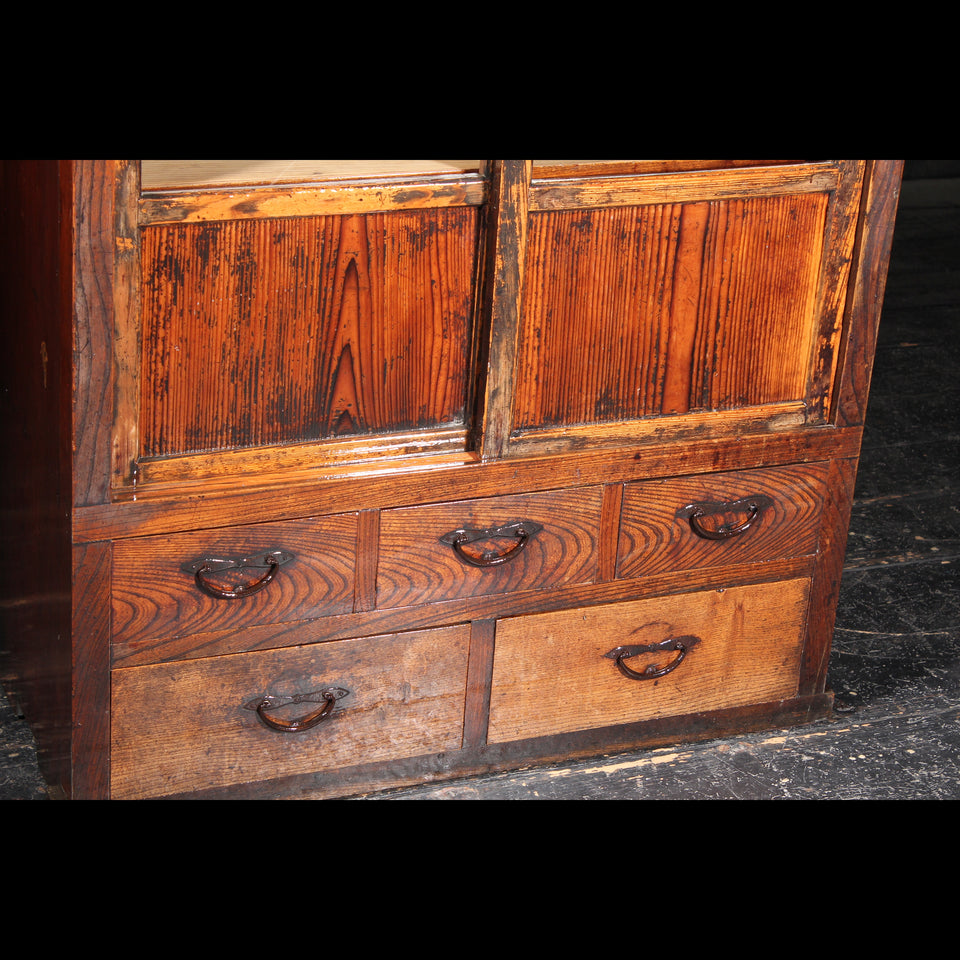 けやきと杉の茶箪笥 B0967