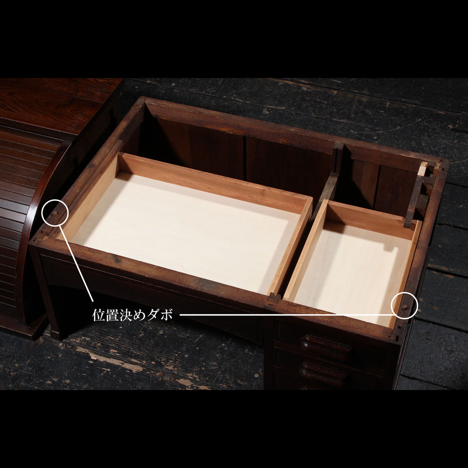 楢のロールトップデスク B0970
