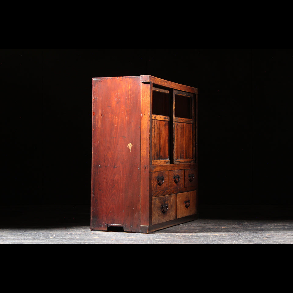 けやきと杉の茶箪笥 B0967