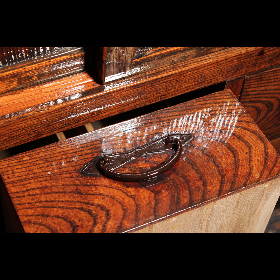 けやきと杉の茶箪笥 B0967