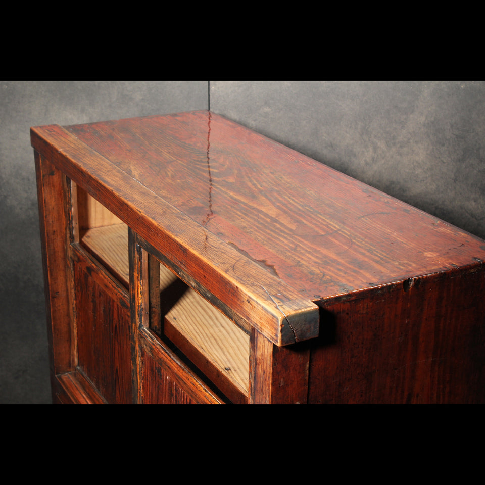 けやきと杉の茶箪笥 B0967