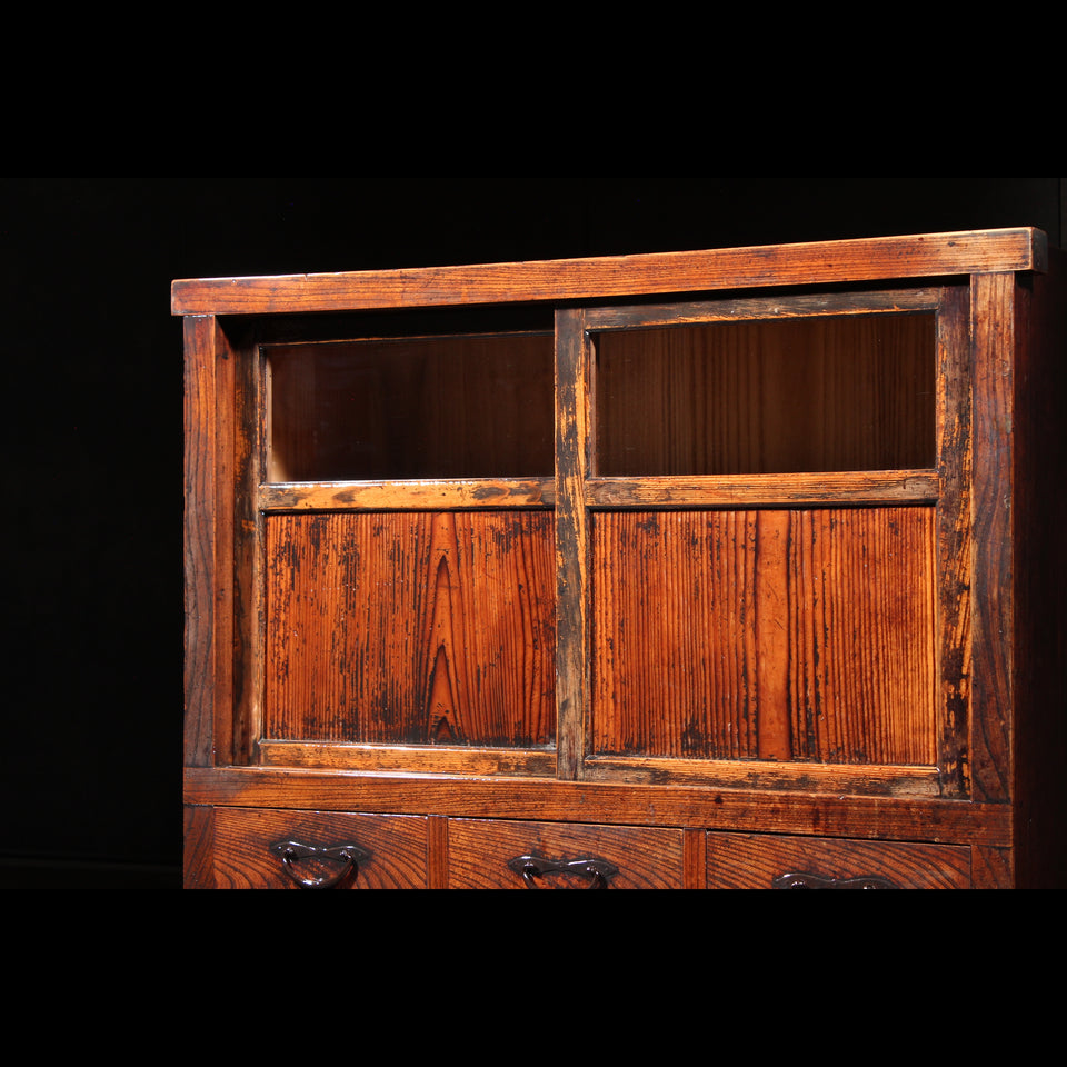 けやきと杉の茶箪笥 B0967